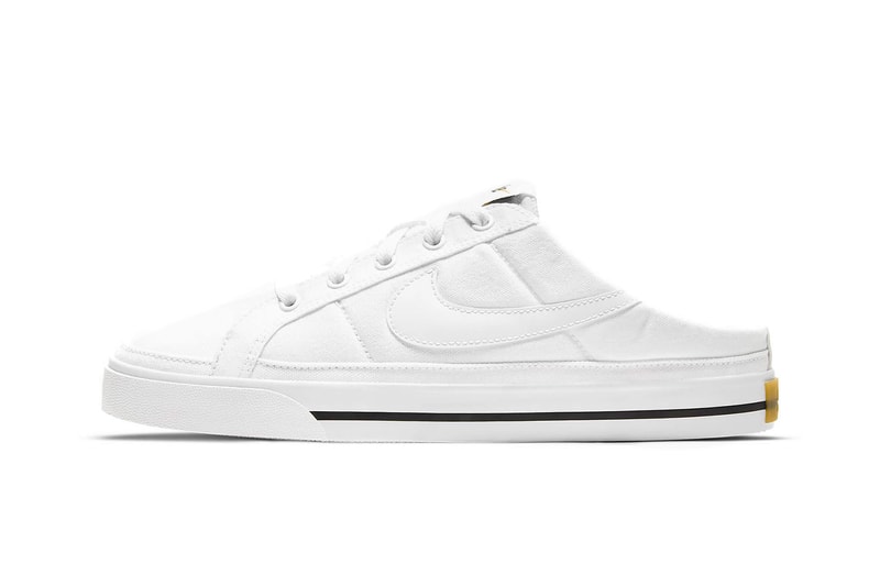nike nikecourt legacy mules sandals womens white black colorway sneakerhead shoes footwear
