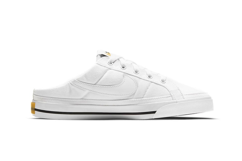 nike nikecourt legacy mules sandals womens white black colorway sneakerhead shoes footwear
