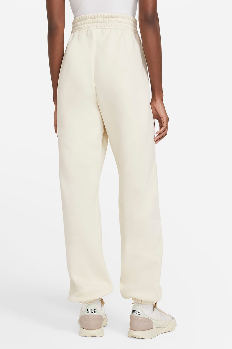 nike sportswear womens fleece sweatpants loungewear cream white