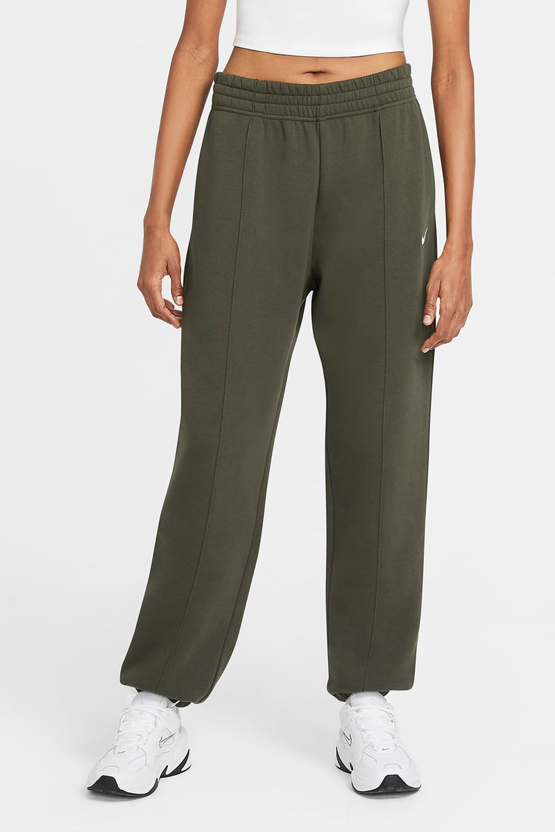 nike sportswear womens fleece sweatpants loungewear khaki green