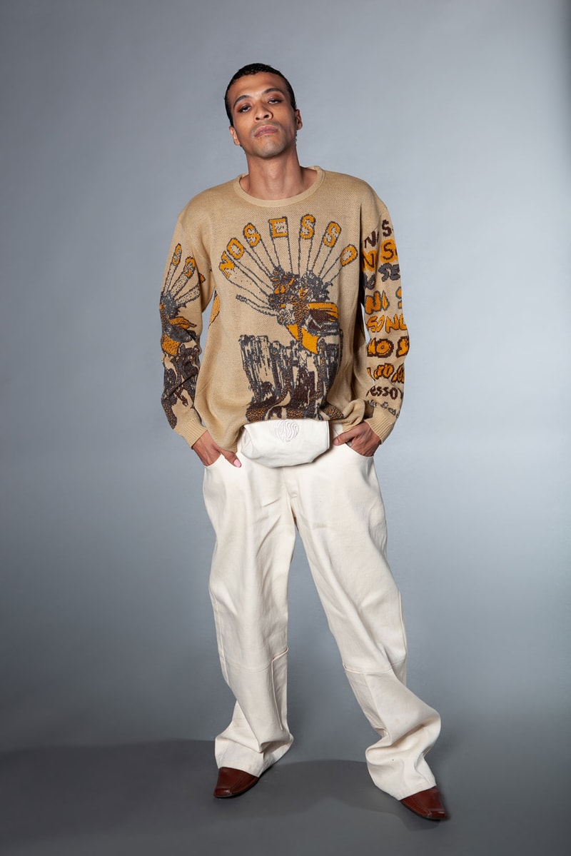 no sesso knit knitwear sustainable collection depop recycled fabric lookbook sweater pants