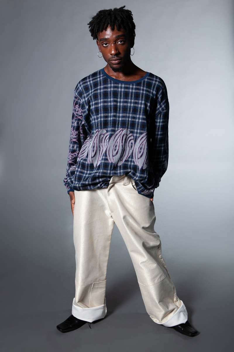 no sesso knit knitwear sustainable collection depop recycled fabric lookbook sweater pants