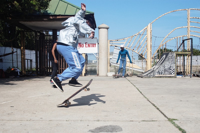 off-white daily paper surf ghana limbo accra skateboarding freedom park opening collaboration