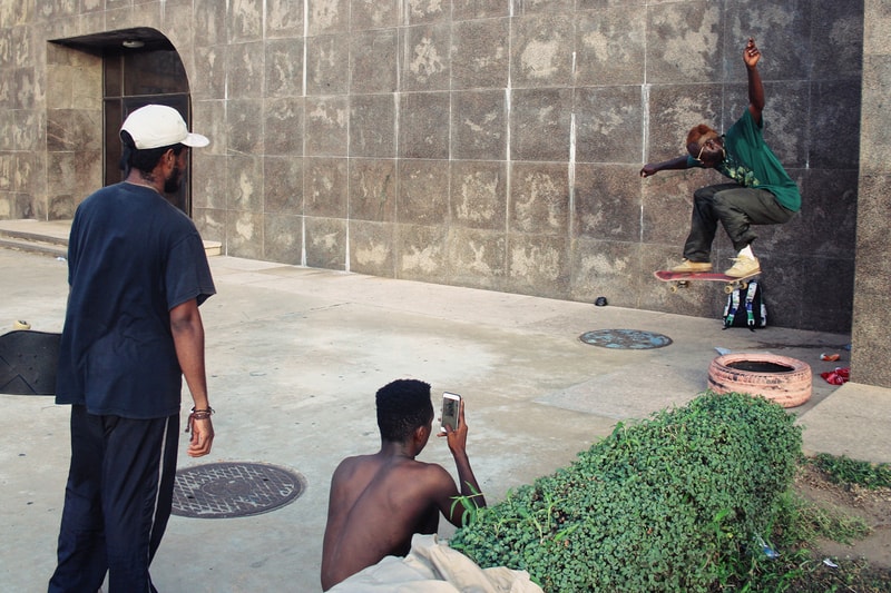 off-white daily paper surf ghana limbo accra skateboarding freedom park opening collaboration