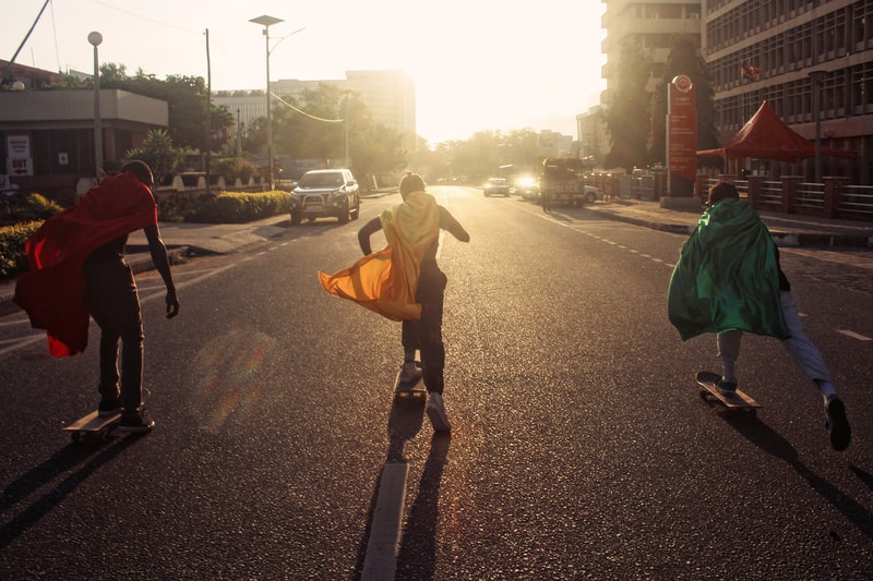 off-white daily paper surf ghana limbo accra skateboarding freedom park opening collaboration