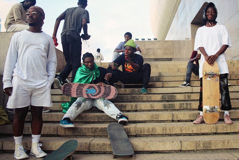 off-white daily paper surf ghana limbo accra skateboarding freedom park opening collaboration