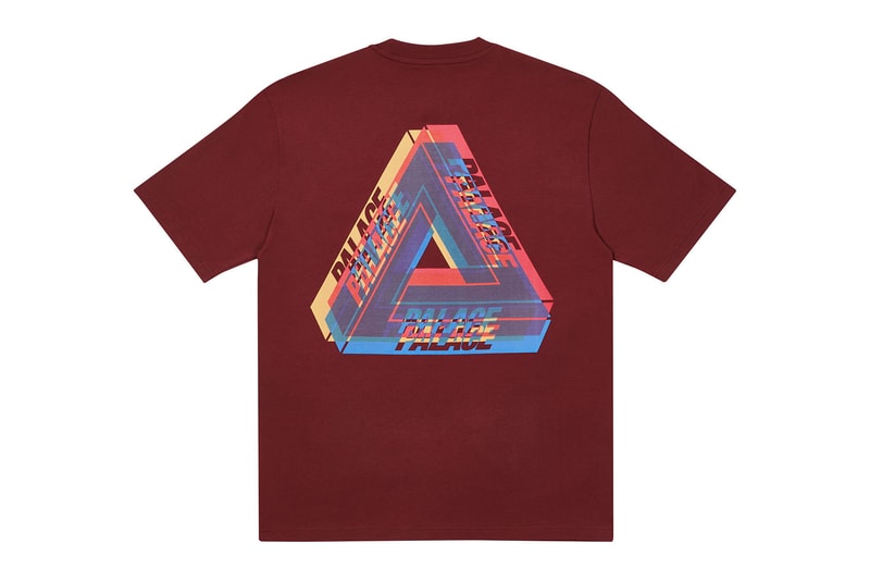 palace skateboards holiday drop 5 burgundy t-shirts tees release when to buy