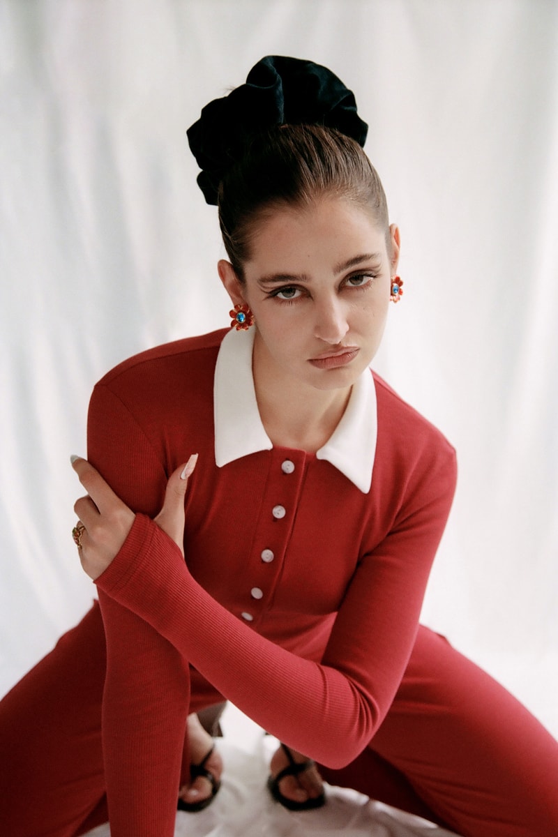 Peachy Den June Jumpsuit Red White London Indie Brand UK Loungewear Women