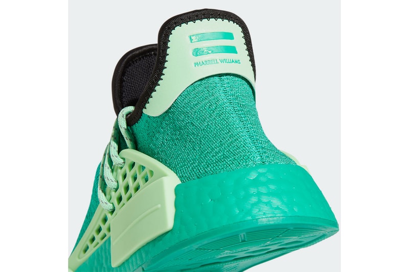 pharrell williams adidas originals pw hu nmd collaboration sneakers mint green new colorway sneakerhead footwear shoes 