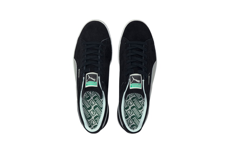 PUMA Suede VTG Black Silver Metallic Leather