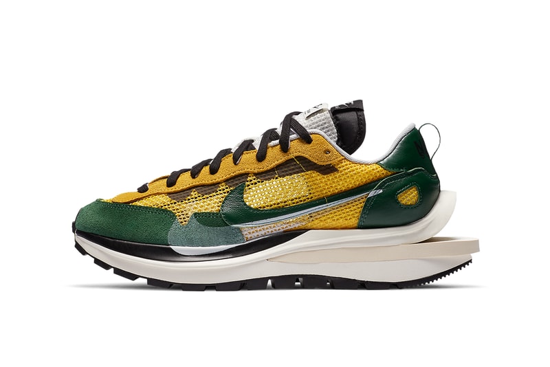 sacai nike vaporwaffle tour yellow green string black villain red official look price release date chitose abe