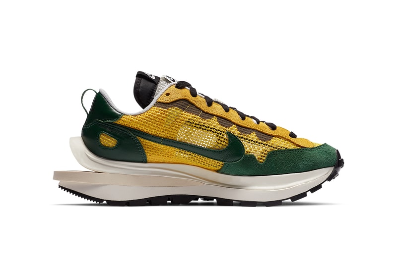 sacai nike vaporwaffle tour yellow green string black villain red official look price release date chitose abe