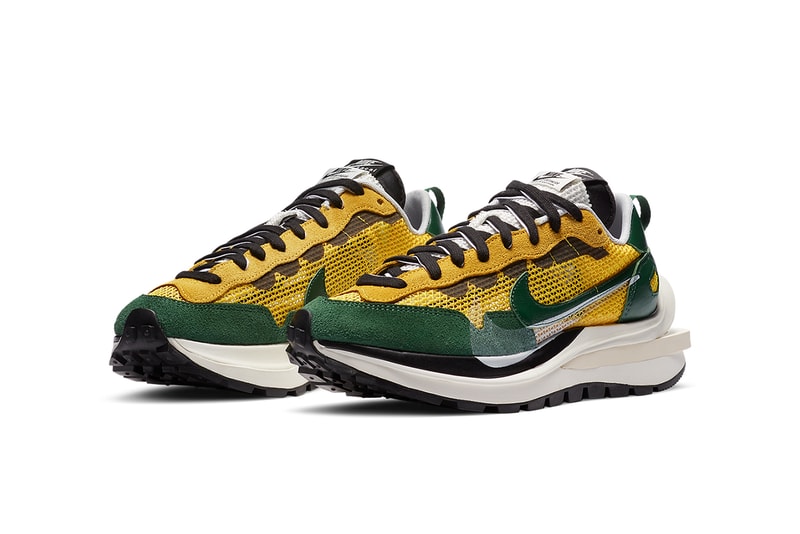 sacai nike vaporwaffle tour yellow green string black villain red official look price release date chitose abe