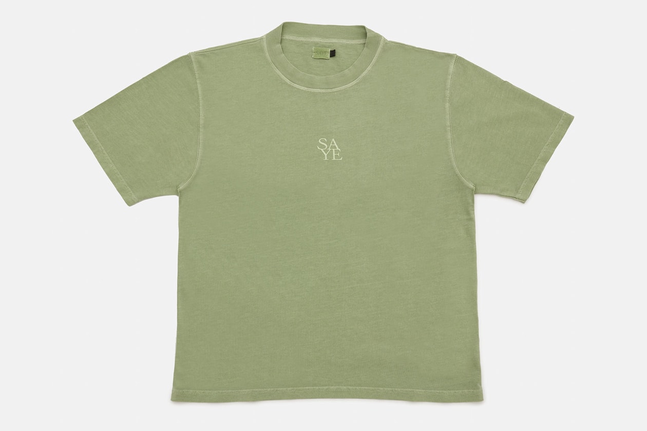 saye first clothing fashion collection sustainable eco-friendly t-shirts polo crewnecks sweaters