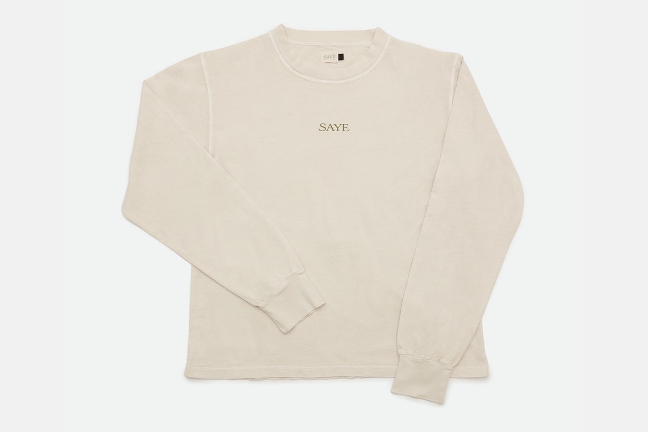 saye first clothing fashion collection sustainable eco-friendly t-shirts polo crewnecks sweaters