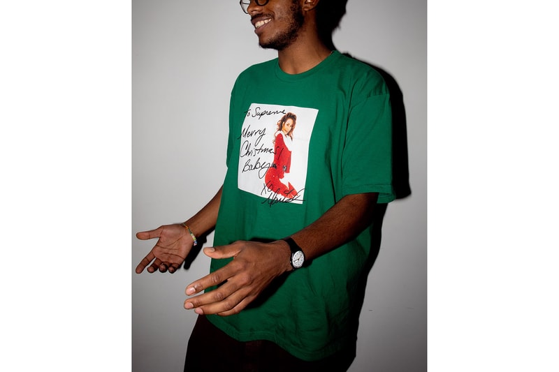supreme new york graphic winter tees t shirts collection green red mariah carey