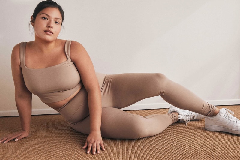 reformation ref activewear athleisure sports bra leggings beige