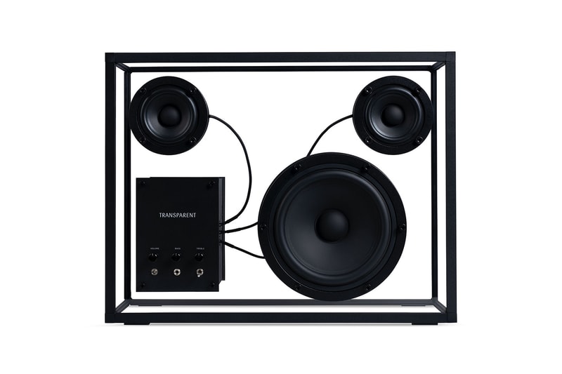transparent speakers bluetooth white black minimal stockholm