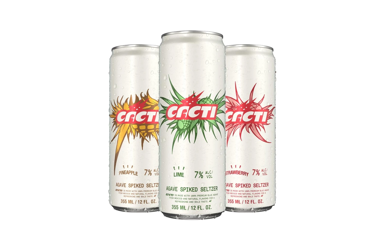 Travis Scott CACTI Agave Spiked Seltzer Brand Alcohol Flavors Can