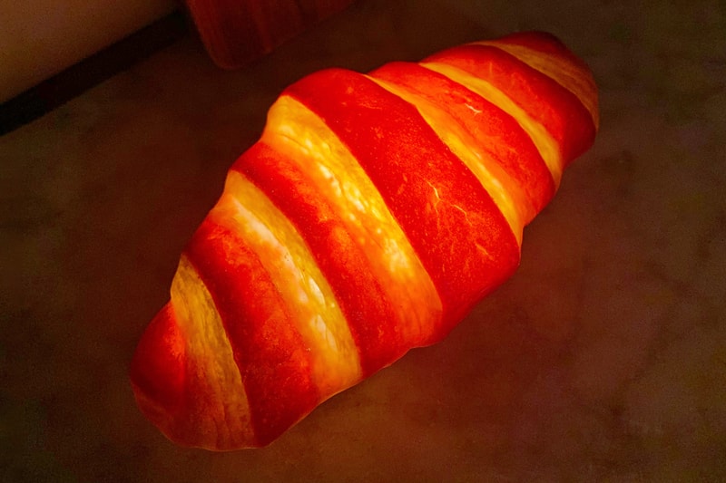 Pampshade x Dauphinette Croissant Lamp Pink Bread Light Collaboration