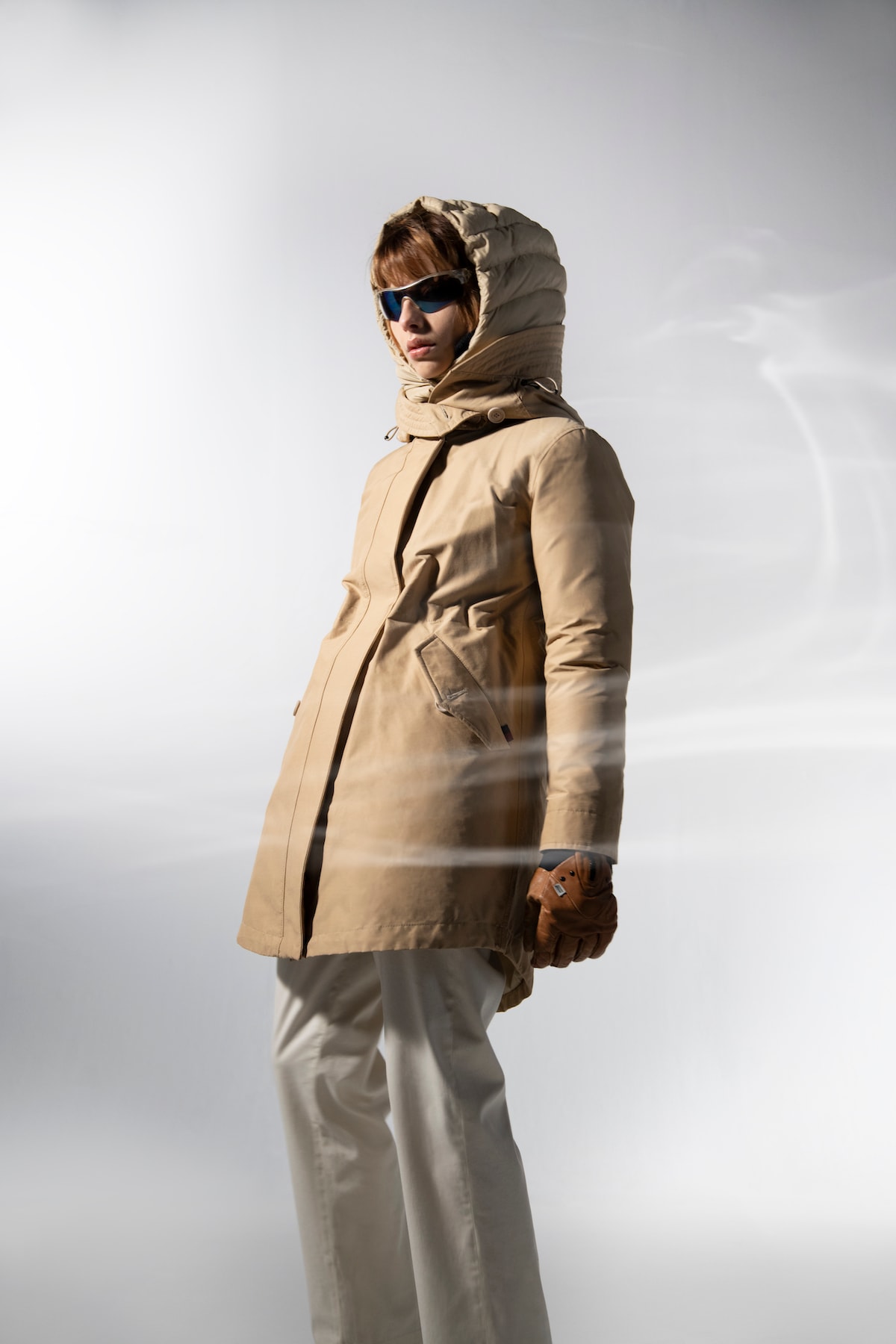 woolrich parka line women luxe eco innovation tech photoshoot hypebeast fashion apparel