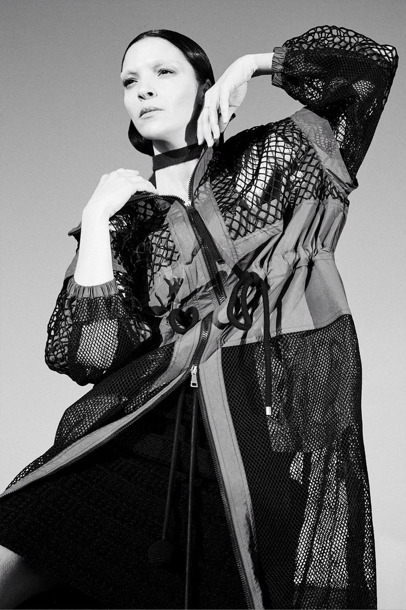 2 moncler 1952 spring summer womenswear collection fishnet coat outerwear