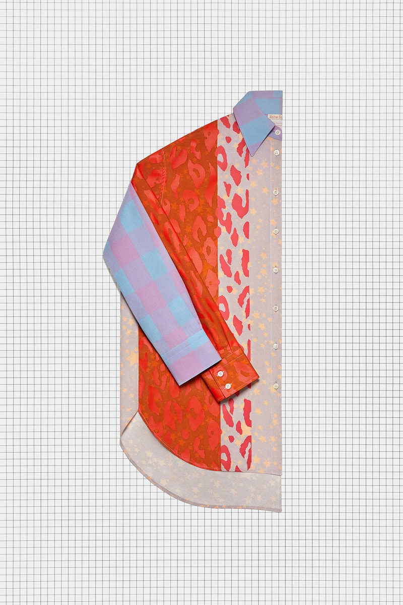 acne studios repurposed collection season 2 drop sustainable color patterned shirts details patchwork