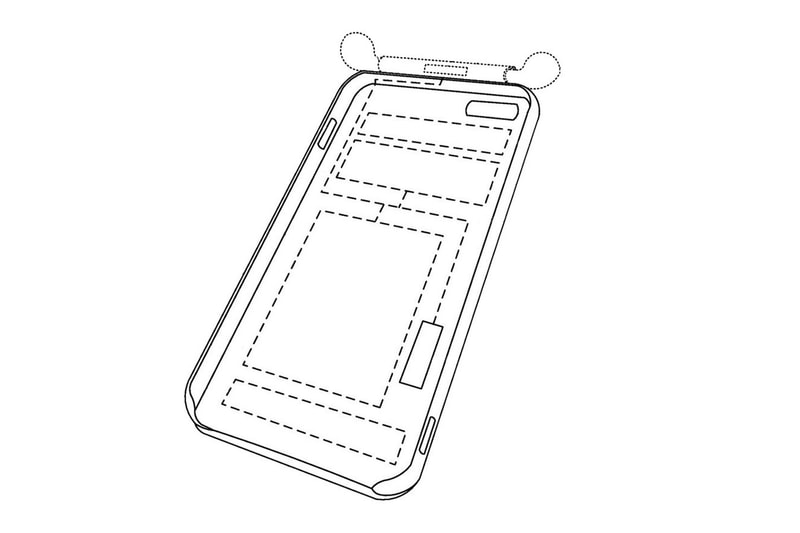 apple iphone case airpods charging built-in integrated design mock-up structure parts cover
