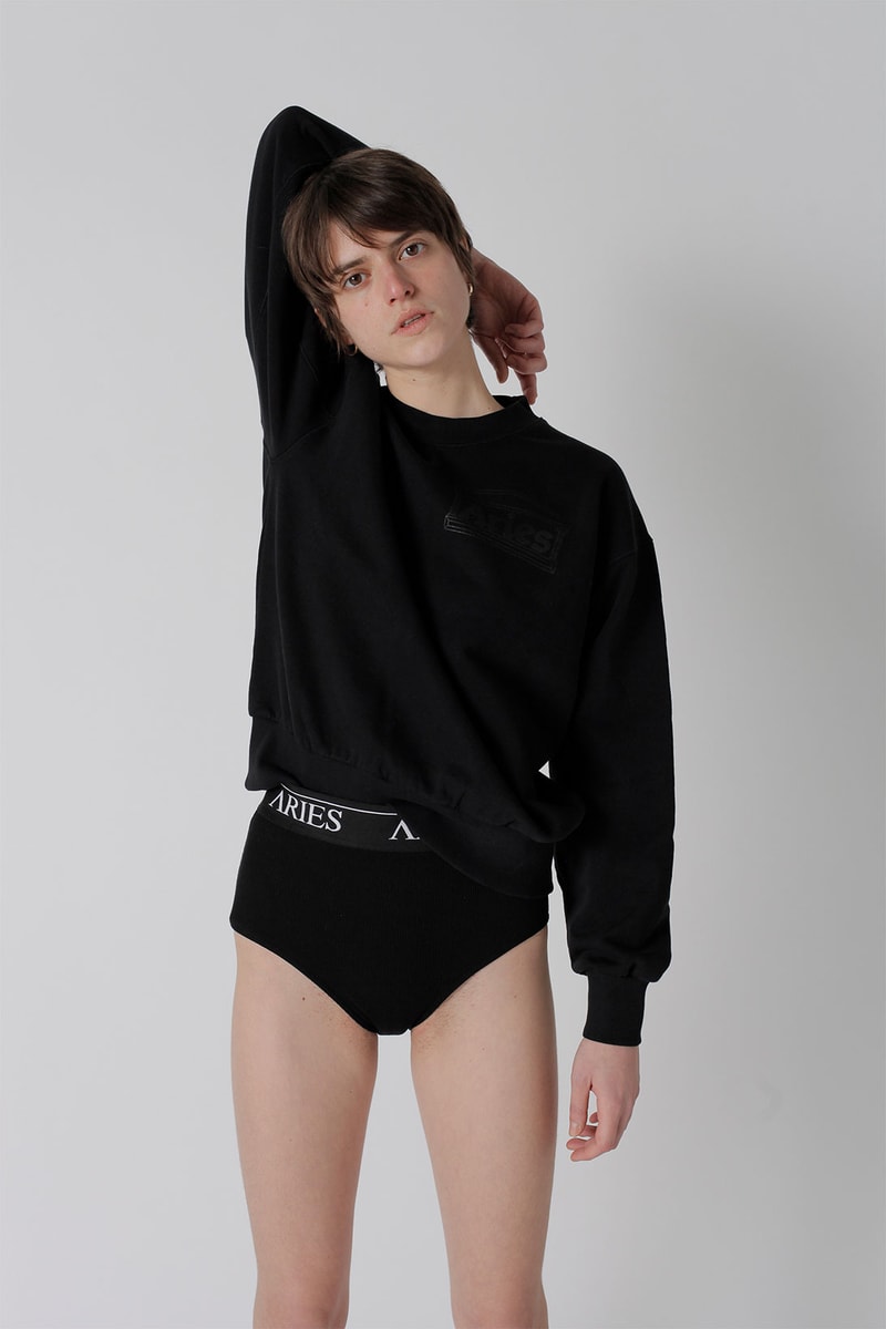 aries spring summer ss21 collection lookbook black logo sweatshirt briefs