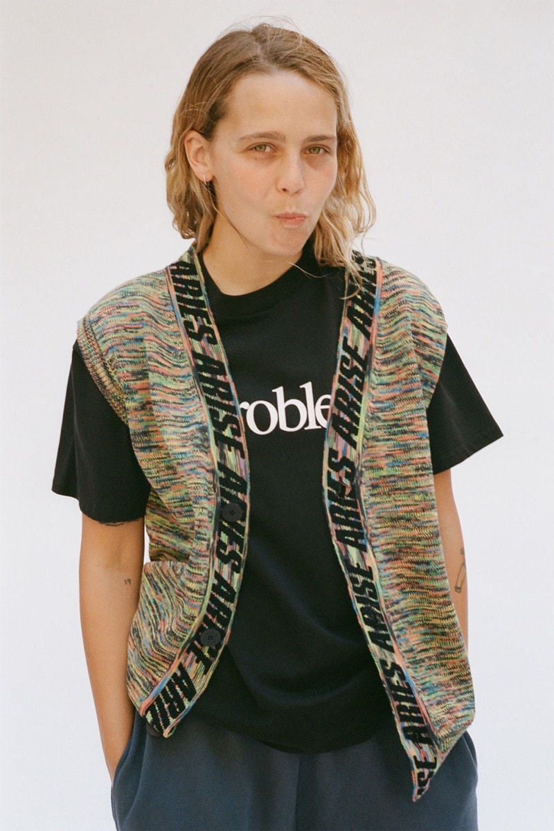 aries spring summer ss21 collection lookbook knitwear sweater vest logo t-shirt