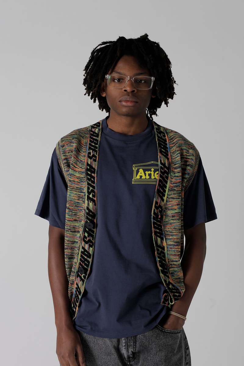 aries spring summer ss21 collection lookbook logo t-shirt knit sweater