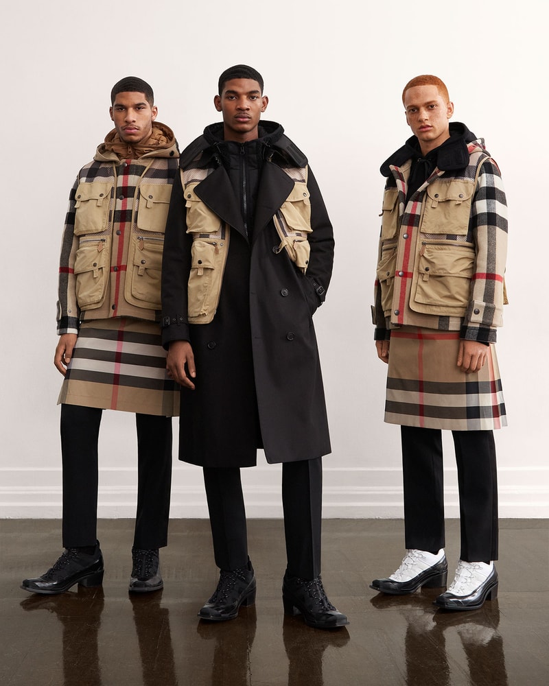 burberry fall winter fw21 pre-collection riccardo tisci plaid check coat vest