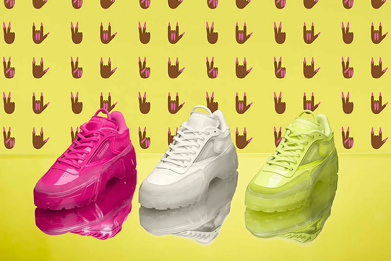 cardi b reebok coated club c double collaboration sneakers neon pink green footwear shoes sneakerhead