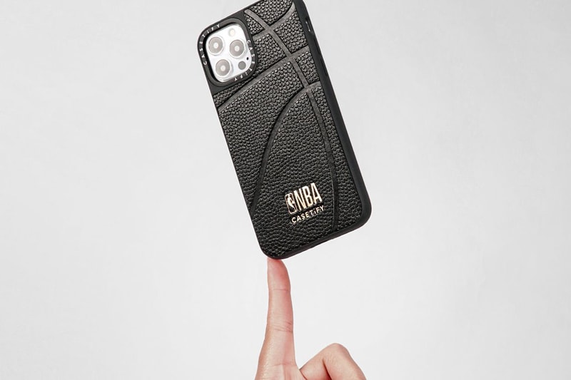 casetify nba national basketball association collaboration pebble leather black