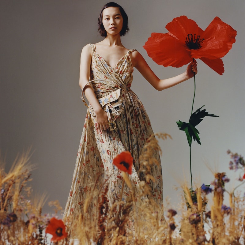 dior lunar chinese new year ox capsule collection flowers book saddle bag dress
