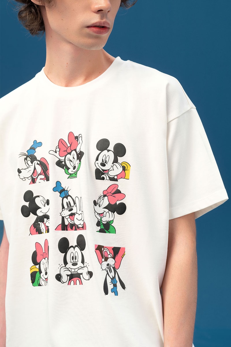 disney levis mickey and friends collaboation denim jeans white character tee shirt goofy