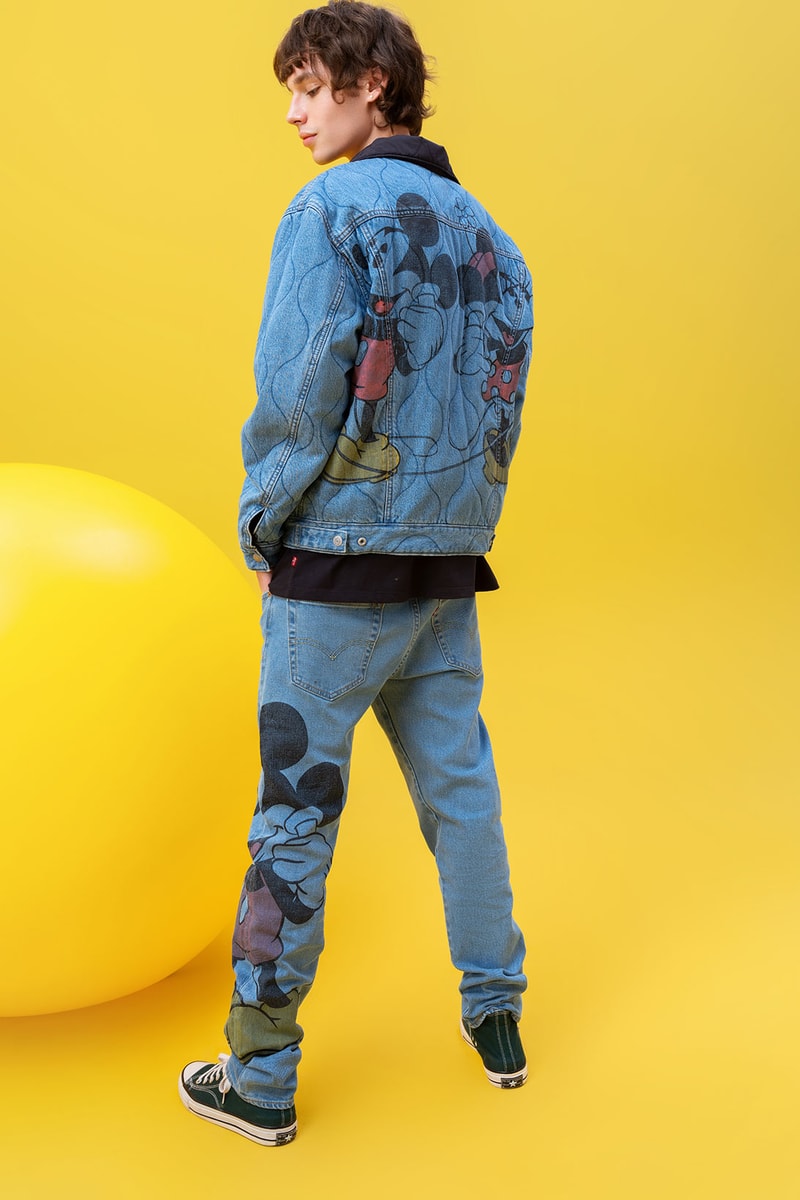 disney levis mickey and friends collaboation denim jeans quilted jacket minnie