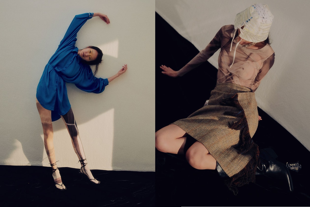 korean fashion emerging female fashion designers brands 2000archives two thousand blue dress sheer top