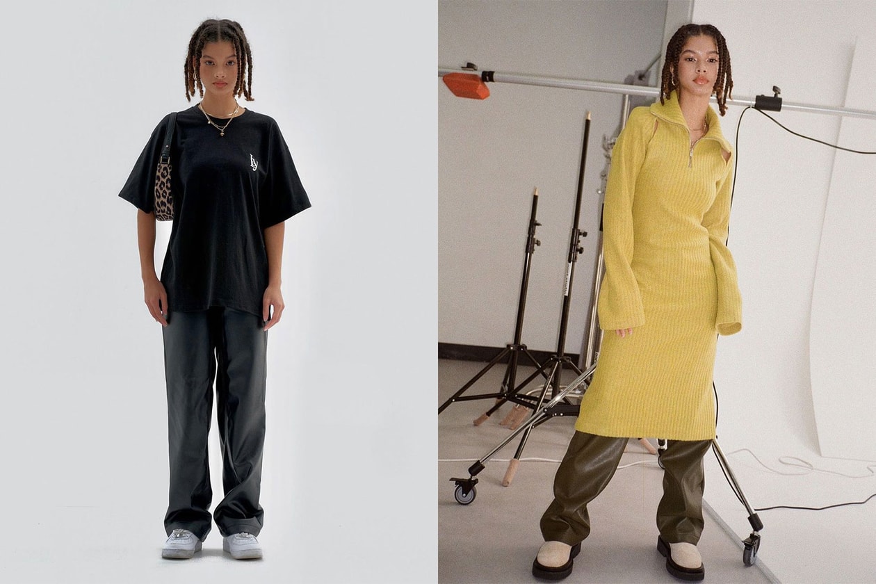 korean fashion emerging female fashion designers brands leey knit ribbed dress t-shirt trousers