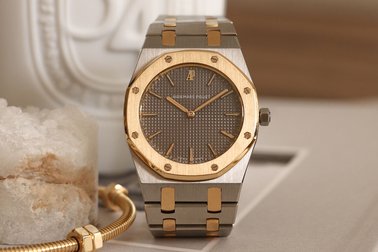 beginners entry level watches to invest in audemars piguet ap royal oak 56175 two tone gold bezel silver bracelet strap
