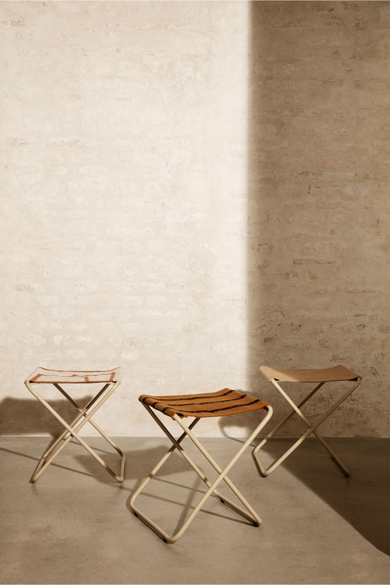 ferm living spring summer ss21 pre collection outdoor poetry furniture homeware stools foldable