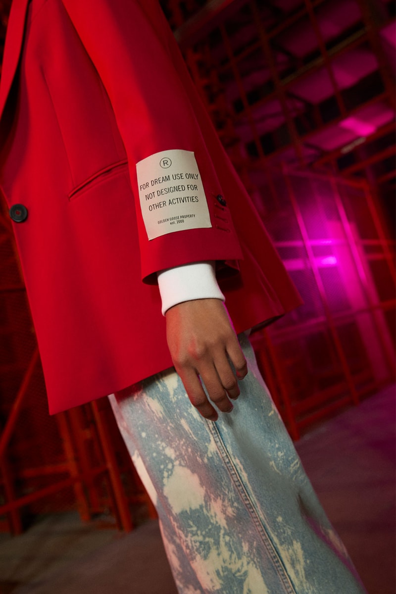 golden goose ggdb restar collection red jacket bova blazer single breasted