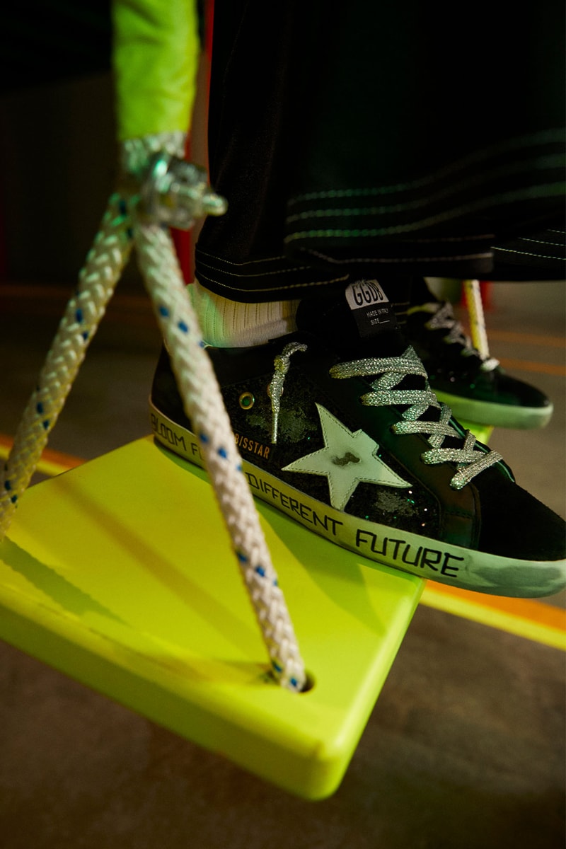 golden goose ggdb restar collection super star sneakers black glitter