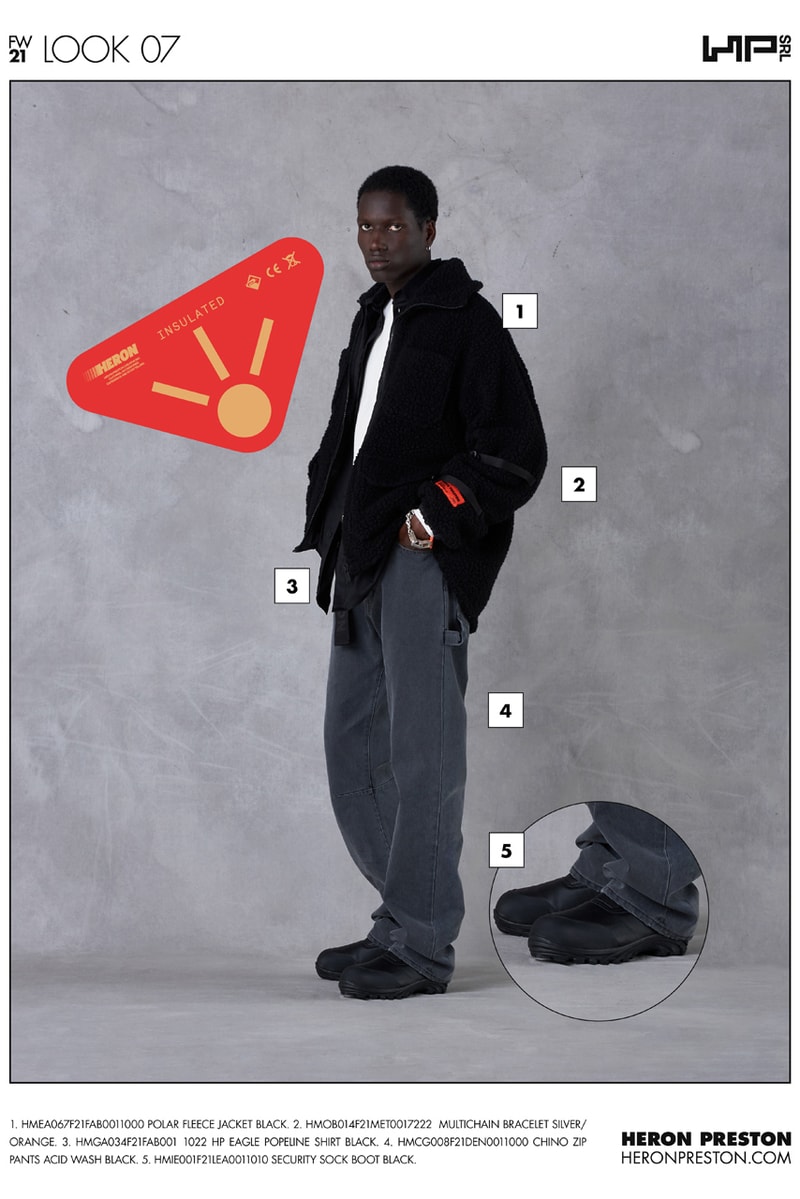 heron preston fall winter 2021 fw21 collection lookbook clogs jeans