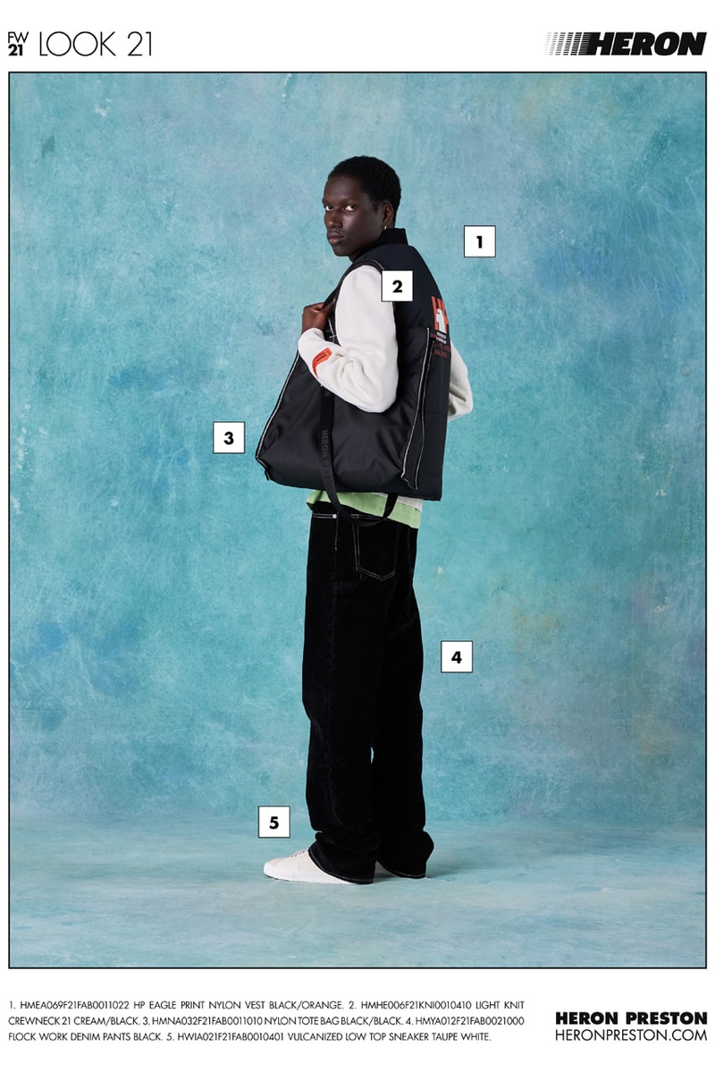 heron preston fall winter 2021 fw21 collection lookbook workwear vest