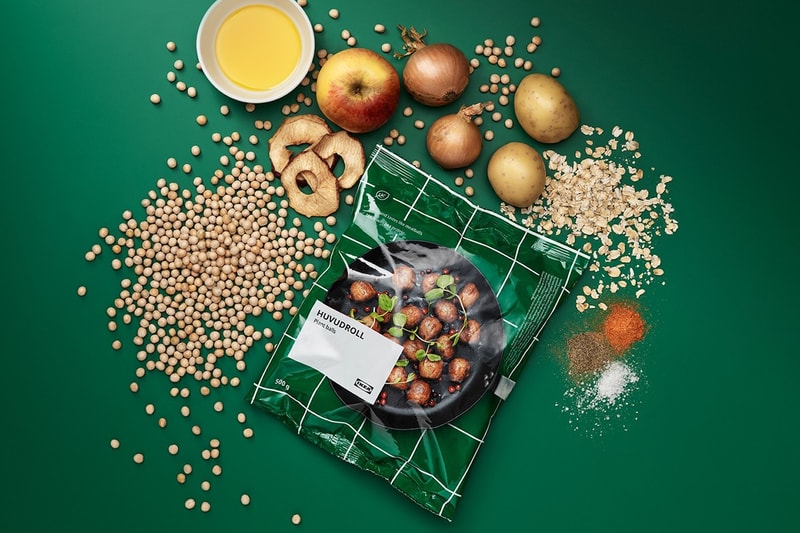 ikea HUVUDROLL plant based swedish meatballs pea protein potatoes oats onion apple