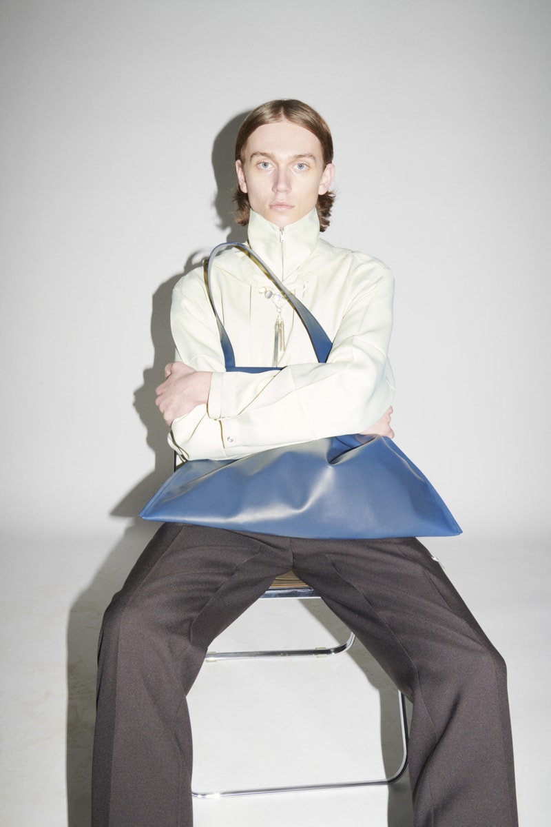 jil sander menswear fall winter fw21 collection lookbook blue bag trousers