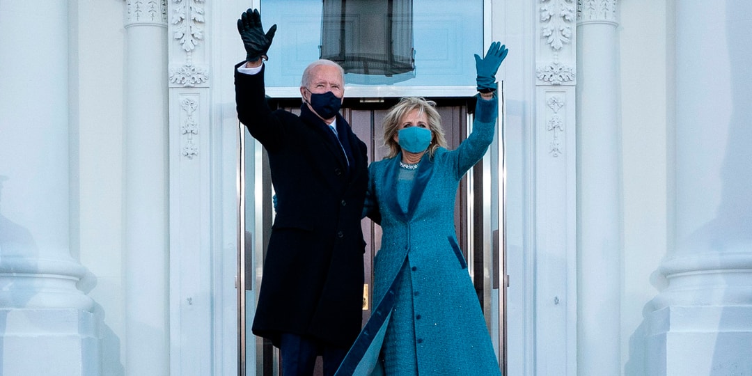 jill biden blue dress Dr. Jill Biden Recycles Her State Visit Look on GMA