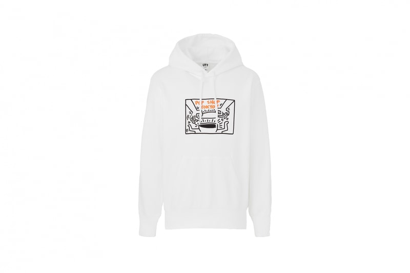 keith haring uniqlo collaboration hoodies white pop shop tokyo