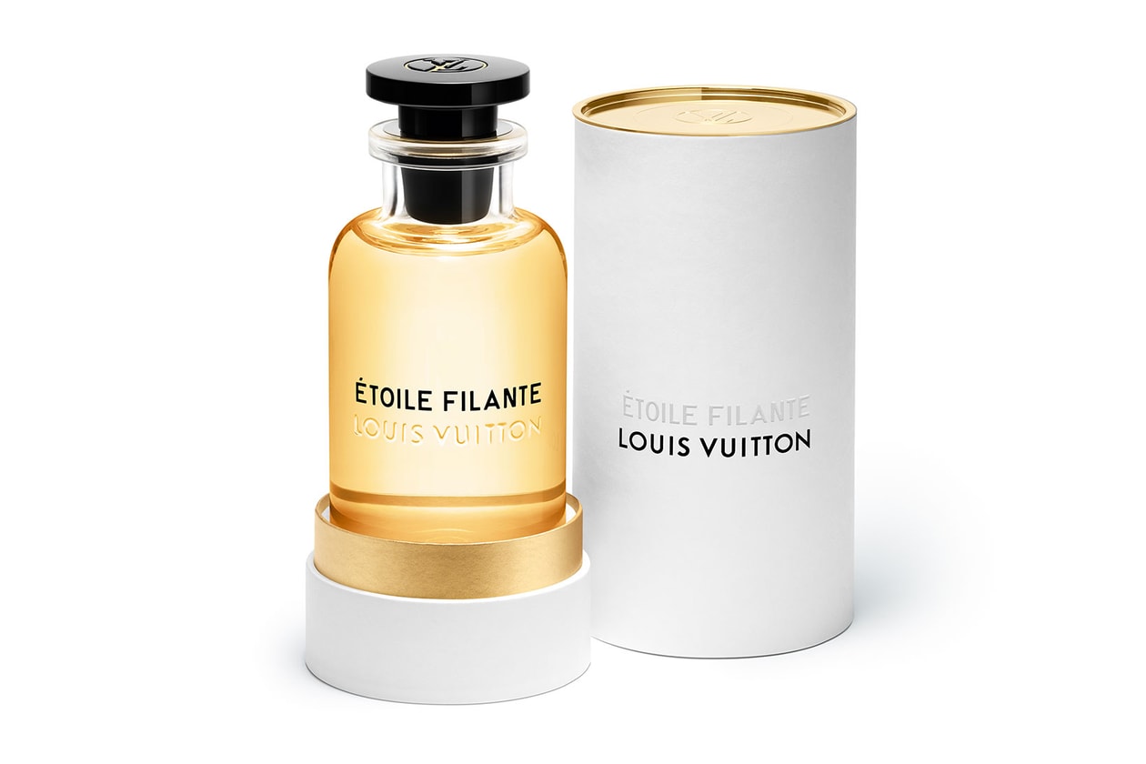louis vuitton lv perfume fragrances scents etoile filante product packaging bottle gold yellow